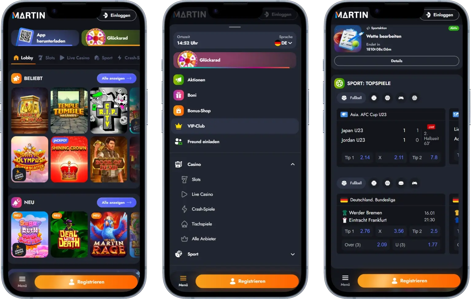 Martin Casino App und mobile Nutzung